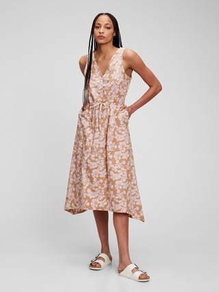 Tie-Waist Midi Dress | Gap (US)