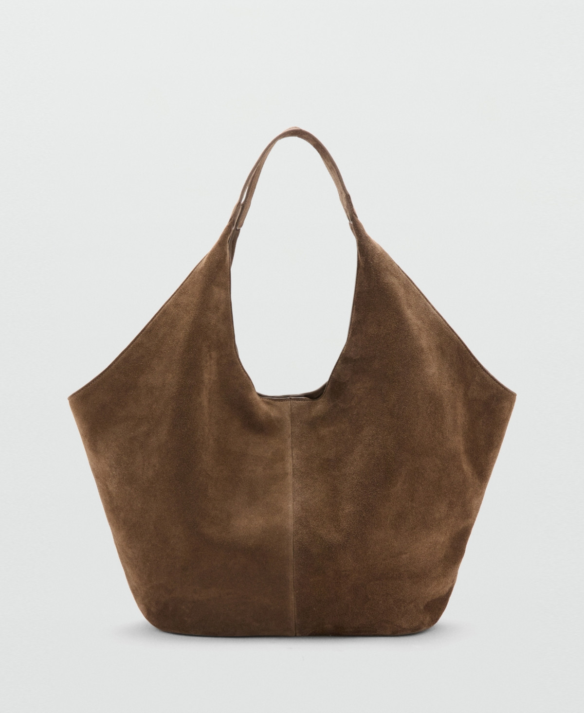 Mango Women's Suede Shoulder Bag - Brown | Macy's