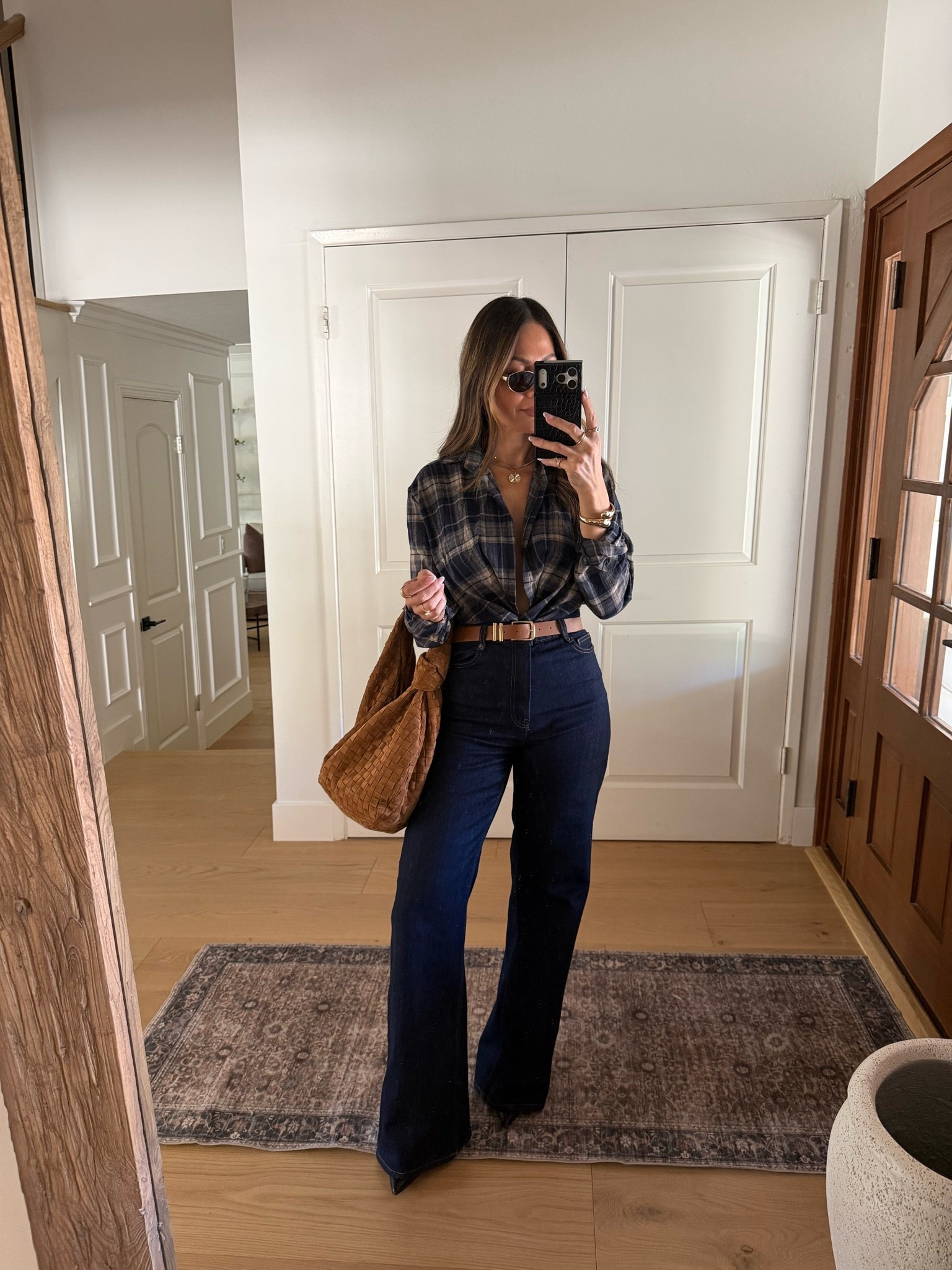 Wardrobe for this Fall🤎 for those asking .  My bag is from Bottega but no longer available. However I linked similar styles and at different price points !