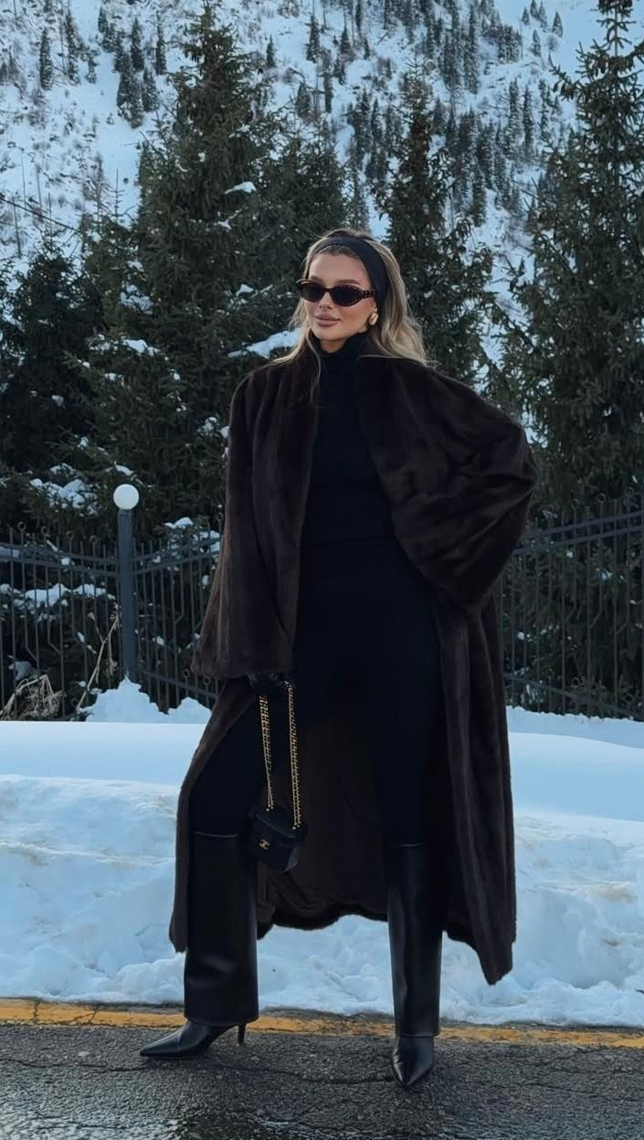 Long faux fur coat outfit 

#LTKeurope #LTKstyletip #LTKwinter