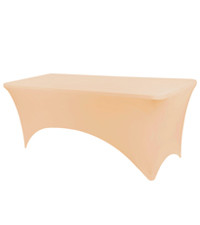 Table Covers for 6 Foot Tables, 2 Pack Champagne Washable and Wrinkle Resistant Stretch Tableclot... | Amazon (US)