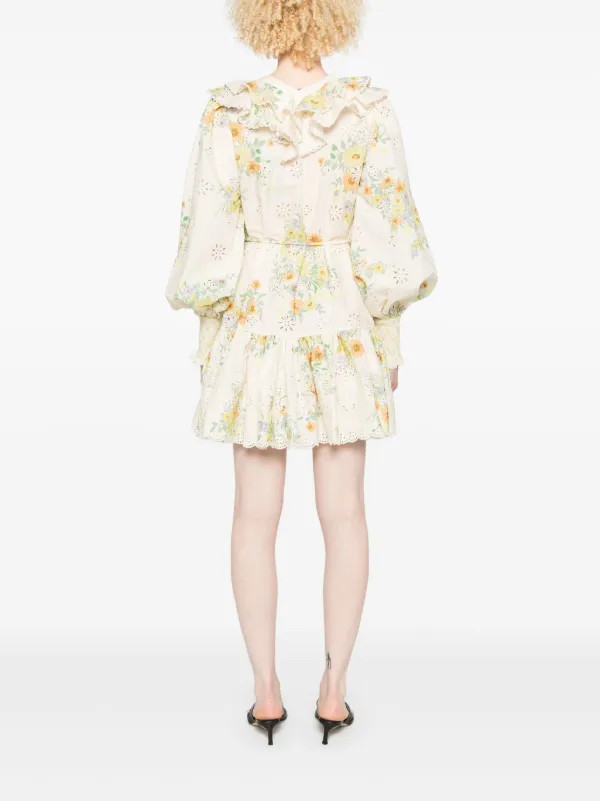 ALEMAIS Juliette Mini Dress | Neutrals | FARFETCH | Farfetch Global