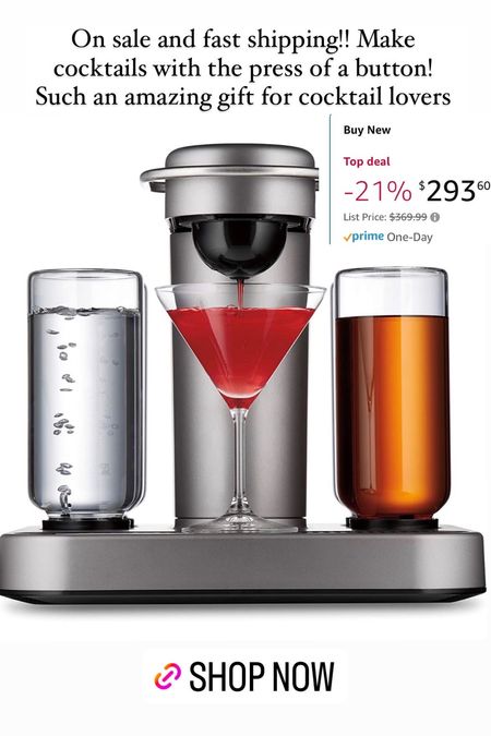 The bartesian cocktail maker machine is On sale and has fast shipping! Make cocktails with the press of a button! Such a great gift for cocktail lovers

#LTKGiftGuide #LTKHoliday #LTKsalealert