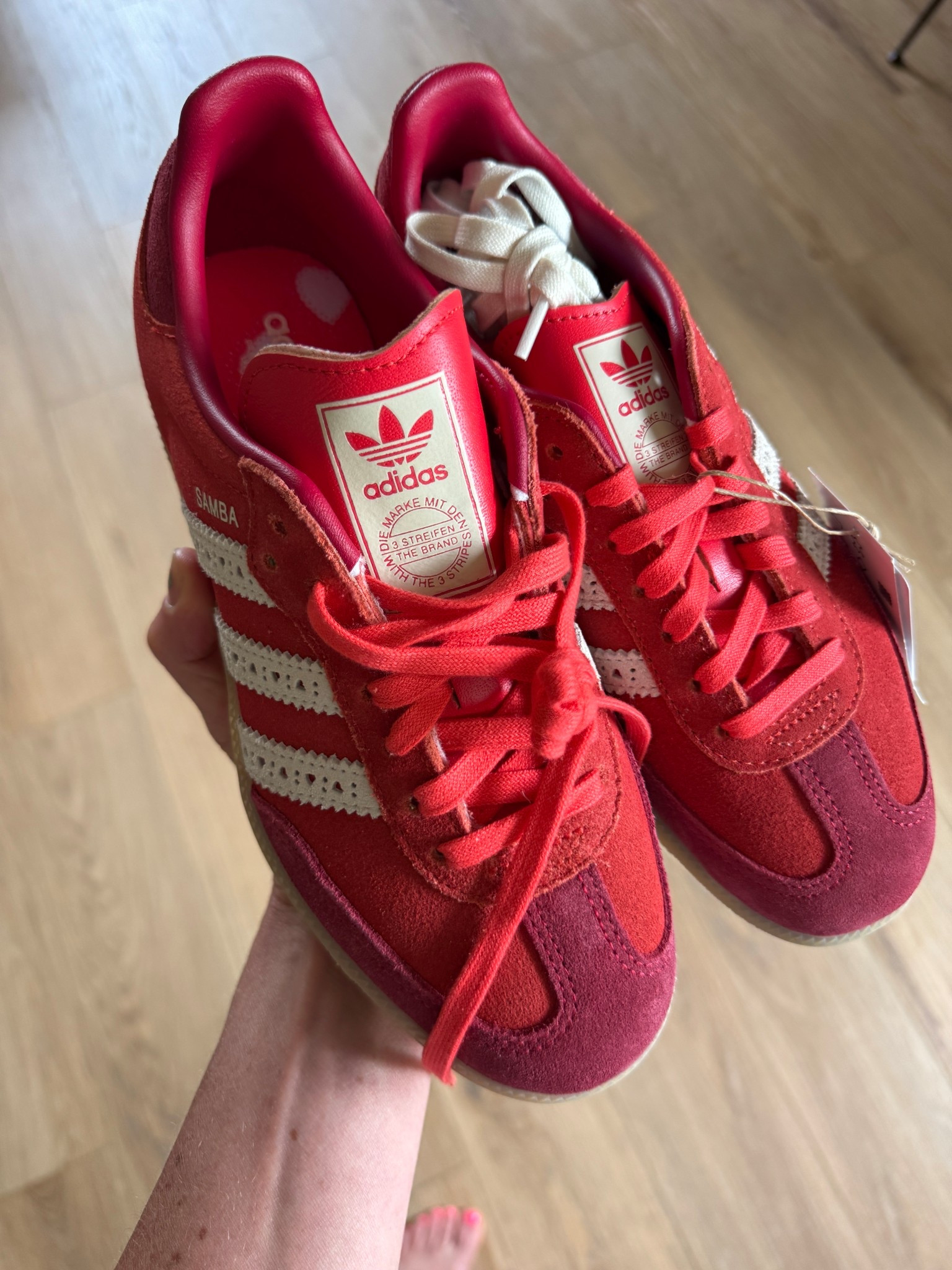 I die!!!! They have hearts on them!! I am a true woman’s size six and ordered a 4.5! They go up to a 7, so these would work for several of you! I love them so much! Adidas sambas! ❤️❤️❤️❤️❤️❤️❤️

#LTKFindsUnder100 #LTKShoeCrush #LTKSaleAlert
