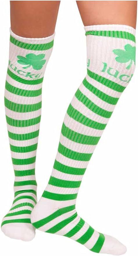 Tstars St Patricks Day Shamrock Green Clovers Irish Socks for Men Women | Amazon (US)