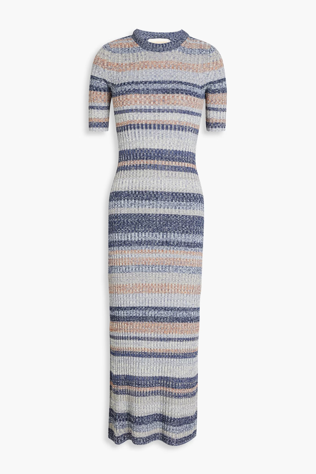 Striped ribbed-knit midi dress | The Outnet (APAC)