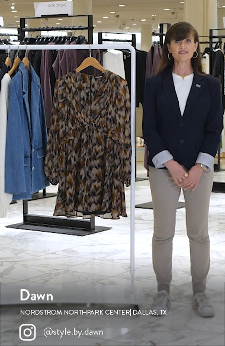 Rami Long Sleeve Chiffon Minidress | Nordstrom