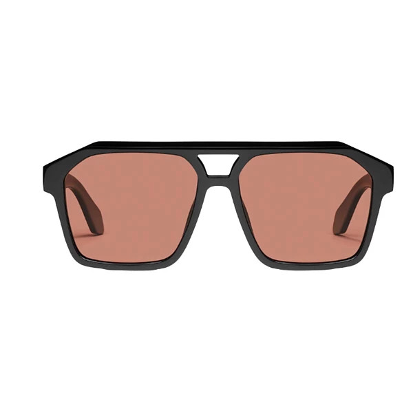 Women's QUAY EYEWARE Soundcheck Polarized Sunglasses Black/Apricot | Scheels