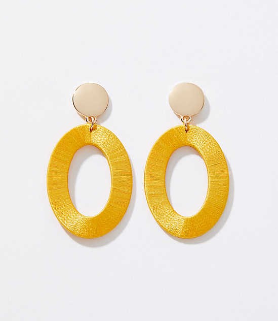 Thread Wrapped Ring Drop Earrings | LOFT | LOFT