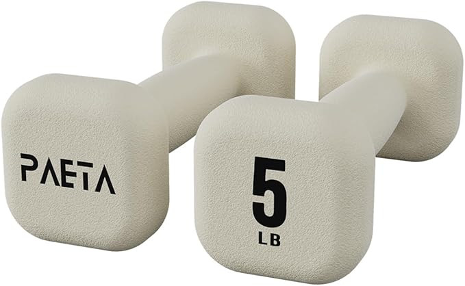 PAETA Neoprene Dumbbell, Hand Weights with Curved Grip for Women, Anti-Slip, Anti-Roll, Square Du... | Amazon (US)