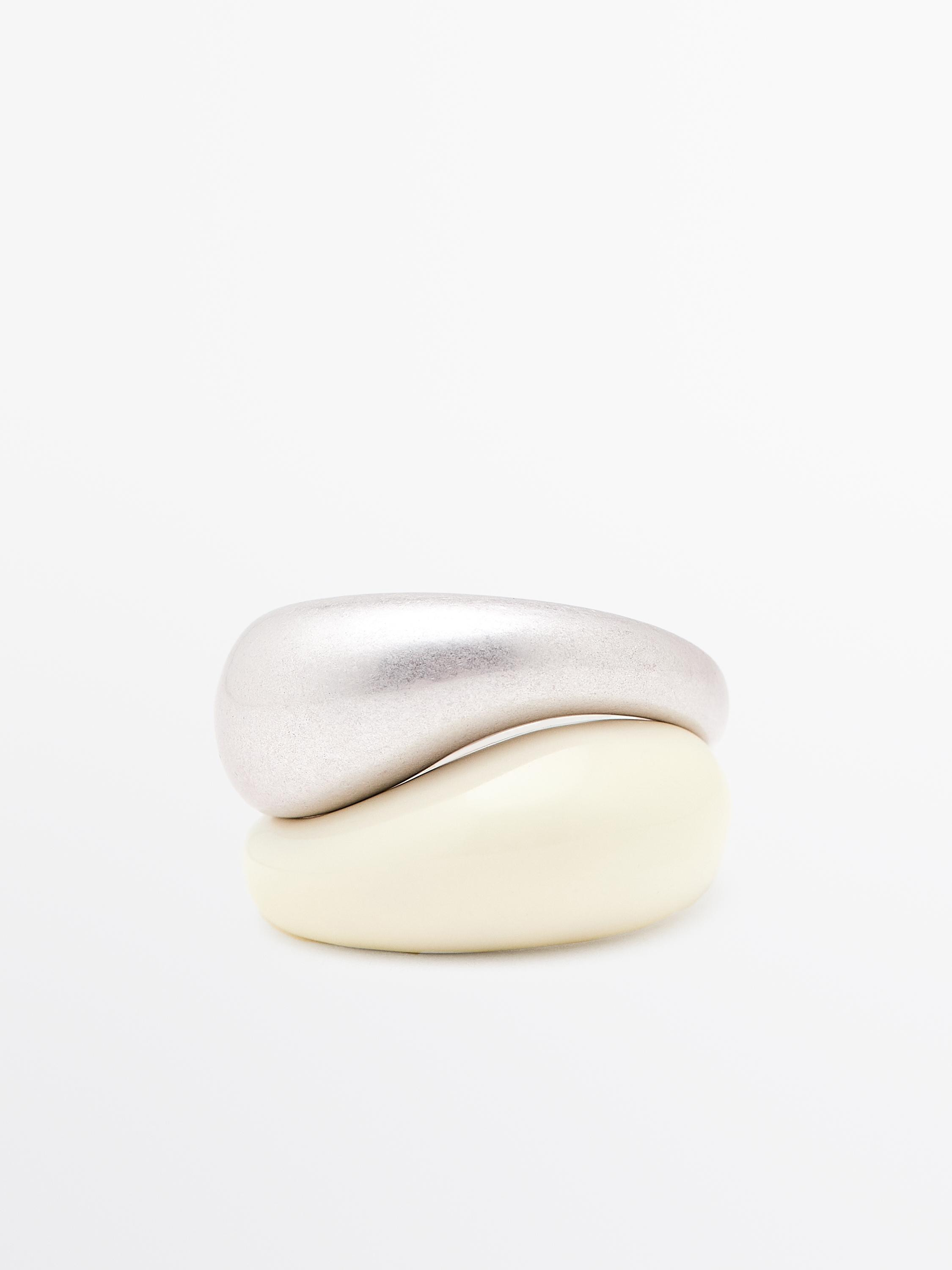 Pack of enamelled rings | Massimo Dutti US
