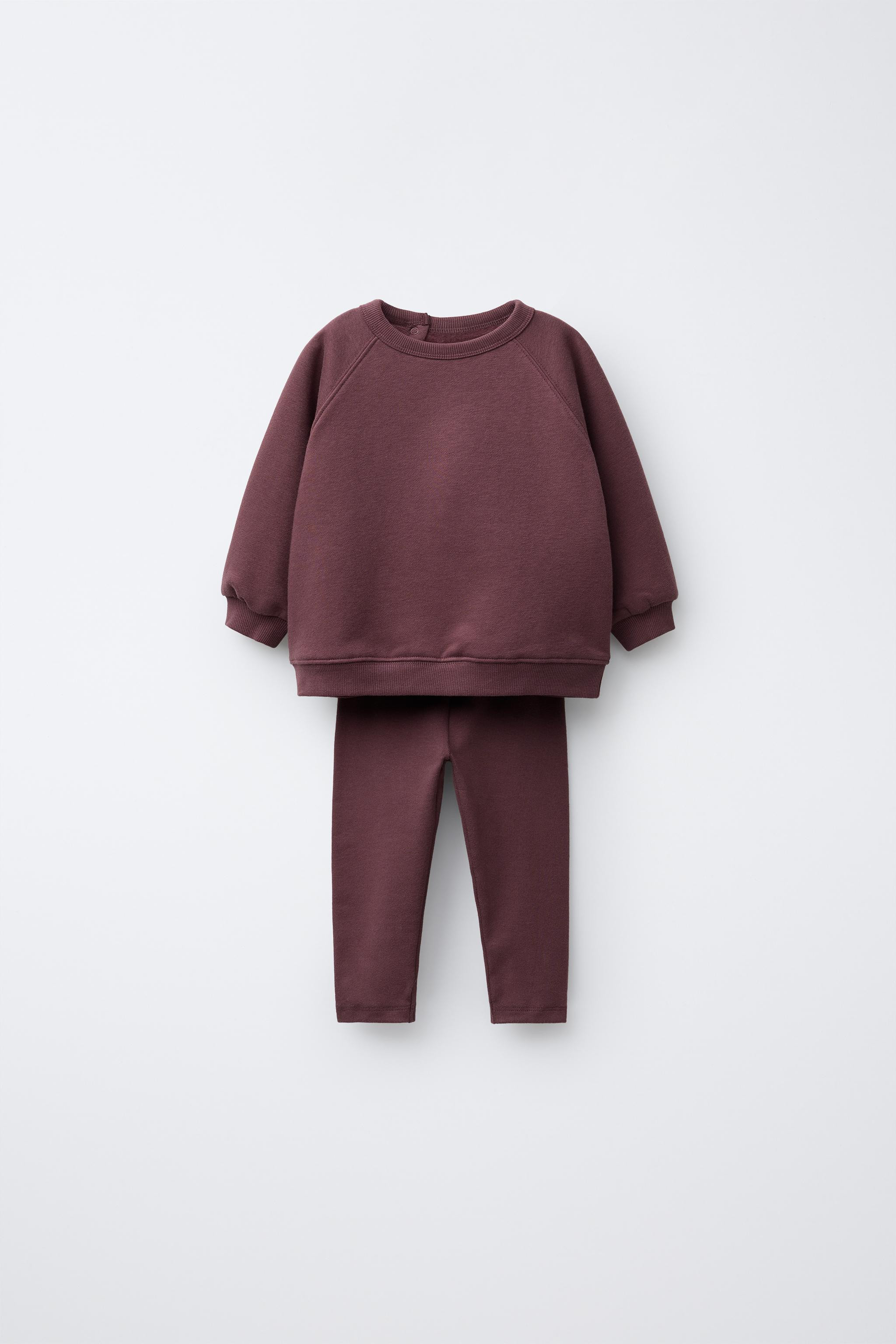 SWEATSHIRT AND PLAIN LEGGING SET | Zara US
