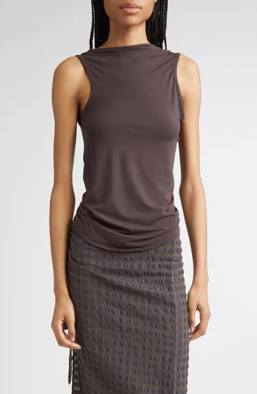 Paloma Wool Duli Asymmetrical Sleeveless Top in Brown at Nordstrom, Size Small | Nordstrom