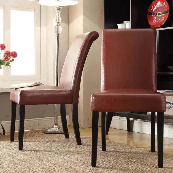 Dorian Faux Leather Upholstered Dining Chair (Set of 2) by iNSPIRE Q Bold | Bed Bath & Beyond