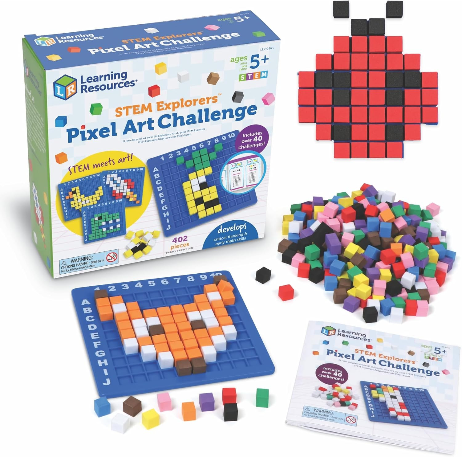 Learning Resources STEM Explorers Pixel Art Challenge - Science Kits & STEM Activities for Kids, ... | Amazon (US)