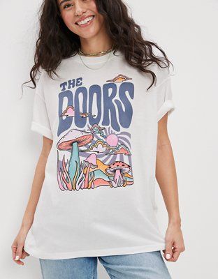 AE Oversized The Doors Graphic Tee | American Eagle Outfitters (US & CA)