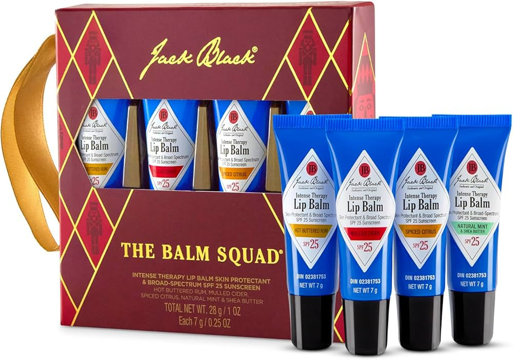 Jack Black Intense Therapy Lip Balm, 0.25-Oz. - Holiday The Balm Squad Set, SPF 25 Sun Protection... | Amazon (US)