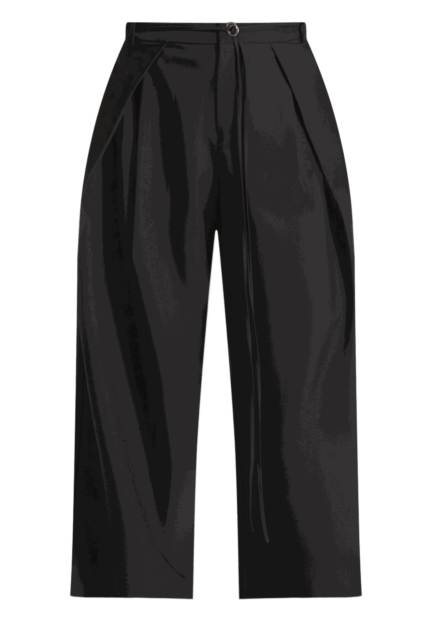 Pleat Detail Trouser With Long Belt | Eloquii