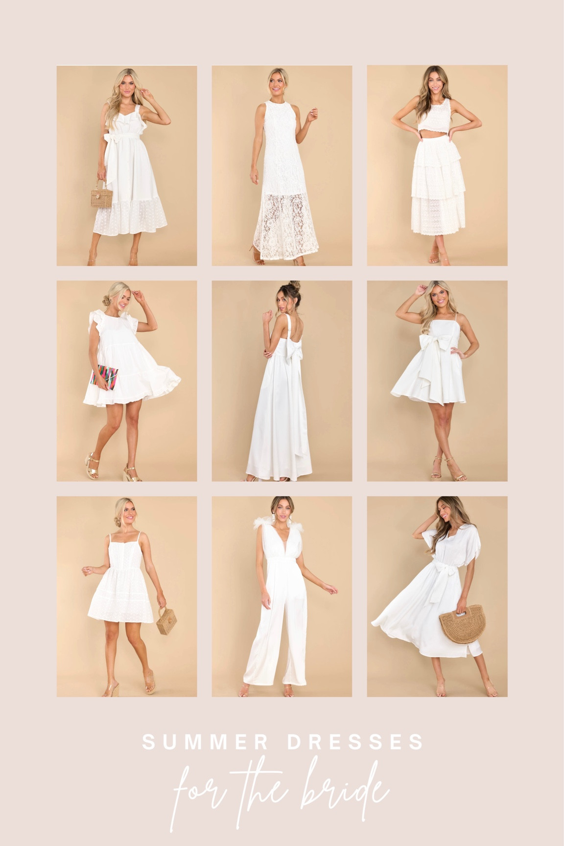 White summer dresses for the bride 🤍

Wedding | wedding look | bridal dresses | white outfit | Red Dress Boutique | what to wear to wedding events | wedding looks | outfit for brides | bride to be | wedding season | rehearsal dinner | bridal shower | bachelorette party | party dress | Memorial Day | Summer Dresses | White Dress 



#LTKwedding #LTKSeasonal #LTKstyletip