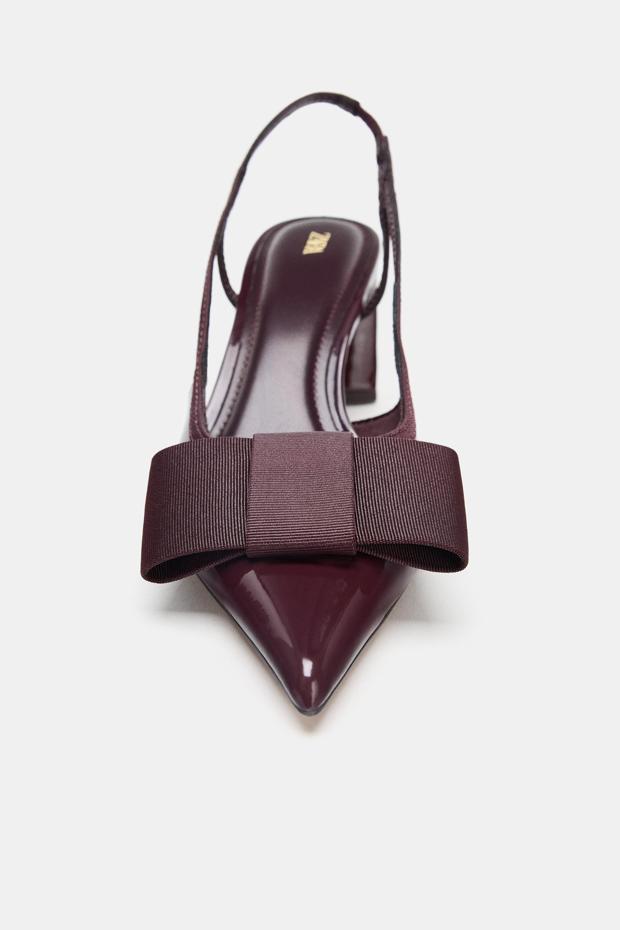 SLINGBACK HEELED SHOES WITH BOW | Zara Canada