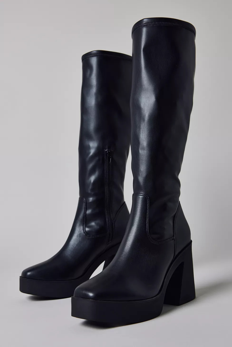 UO Stretch Faux Leather Tall Boot | Urban Outfitters (US and RoW)