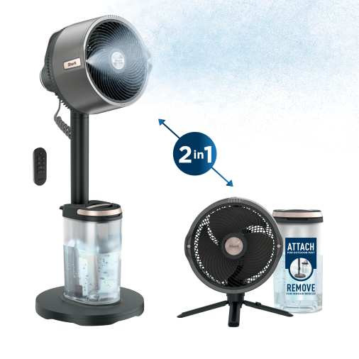 Shark FlexBreeze™ Pro Mist Indoor Outdoor Pedestal & Table Fan With Water Tank (Charcoal) Shop ... | SharkNinja