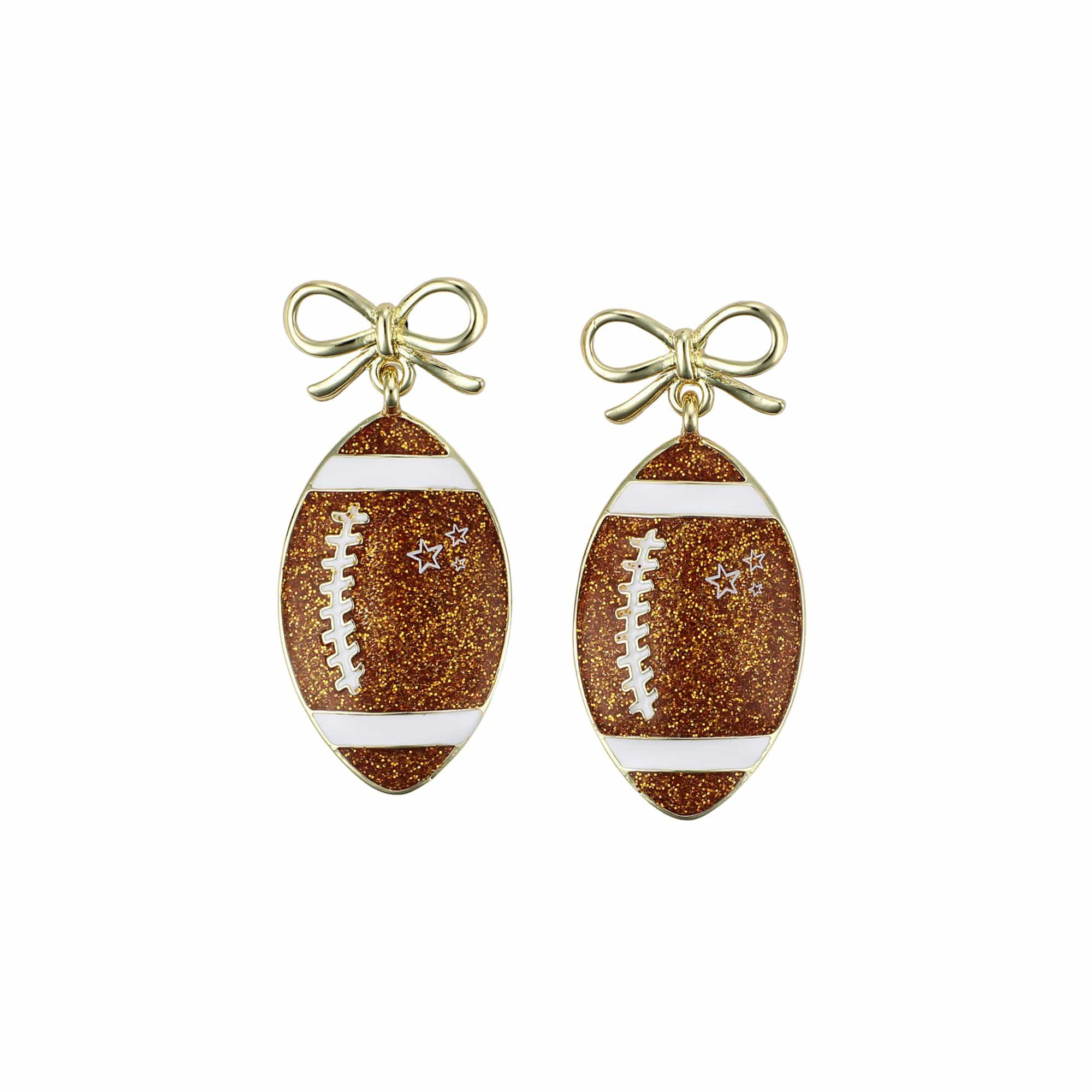 Glitter Football Earrings | Packed Party