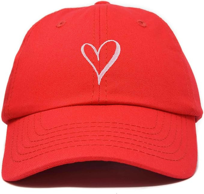 Hand Drawn Heart Hat Womens Embroidered Baseball Cap | Amazon (US)