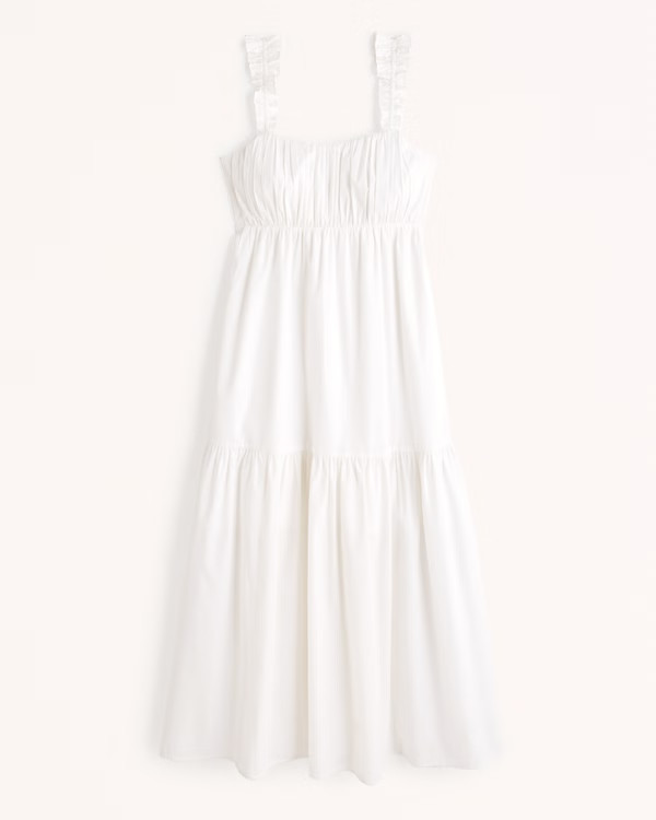 Bow Back Poplin Maxi Dress | Abercrombie & Fitch (US)