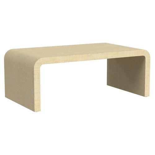 Kos Raffia Waterfall Coffee Table, Natural | One Kings Lane