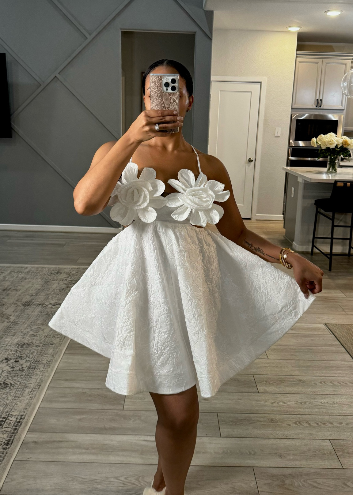 The prettiest, most dainty white mini dress you need this summer! (Wearing a size medium) The waist is stretchy.

#LTKSeasonal #LTKFindsUnder100 #LTKStyleTip