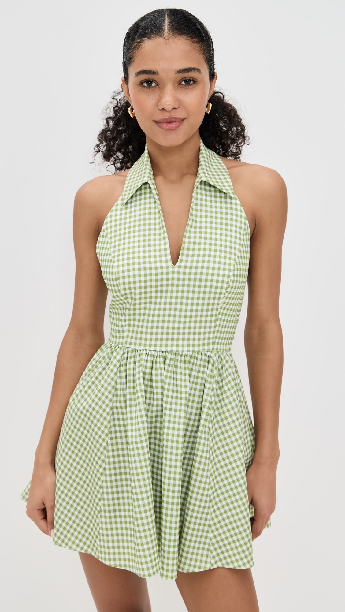 Aya Open Back Collared Mini Dress | Shopbop