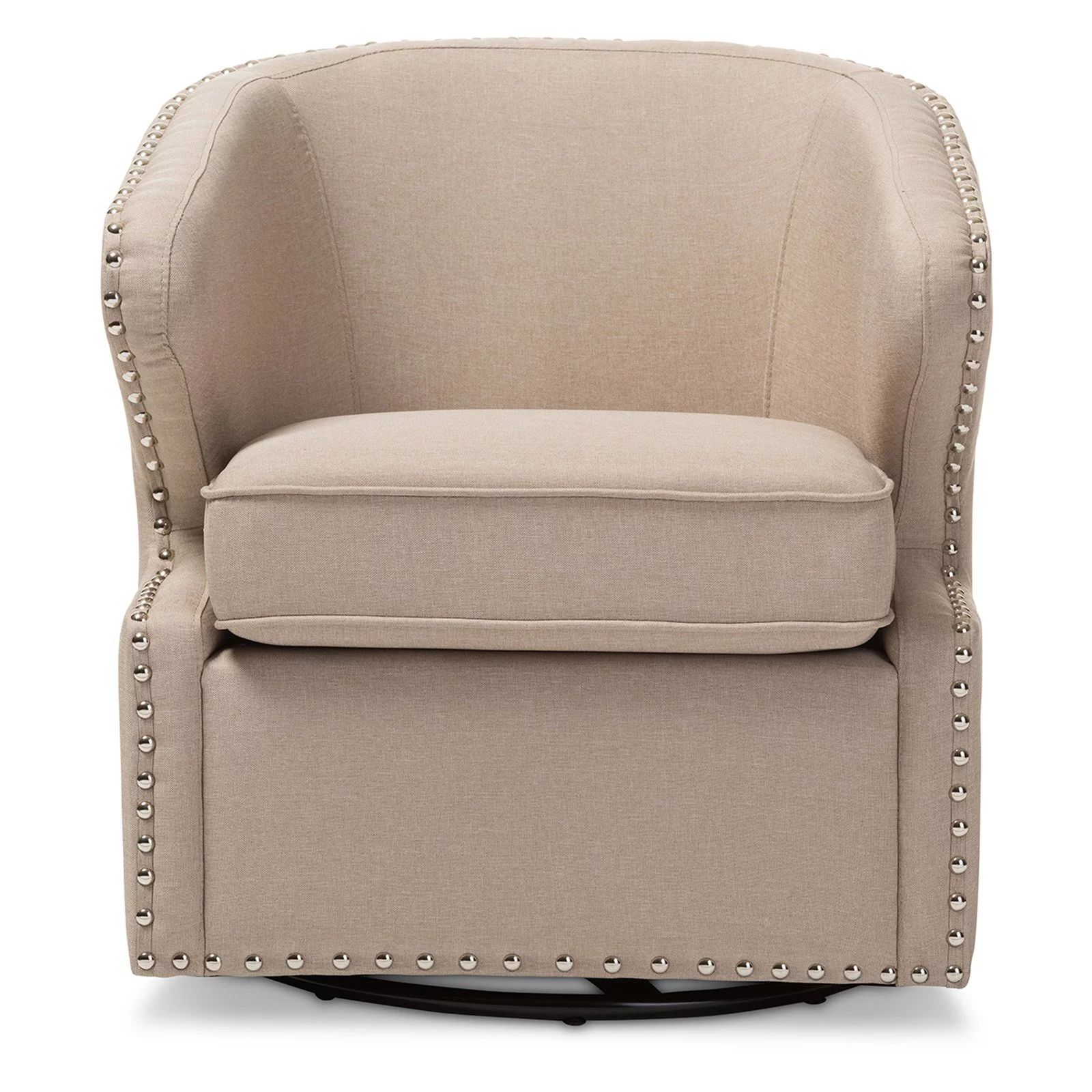 Baxton Studio Finley Swivel Armchair - Walmart.com | Walmart (US)