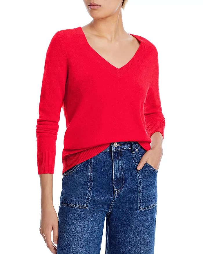 V-Neck Cashmere Sweater - 100% Exclusive | Bloomingdale's (US)