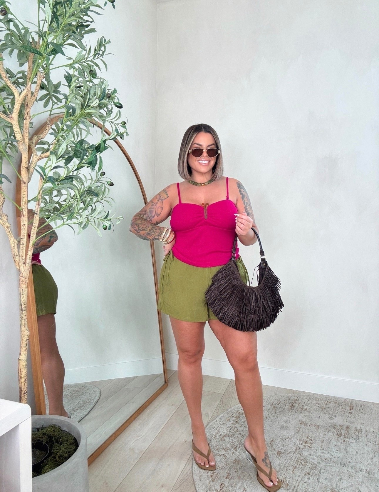 Size L in top and bottoms 
#target #zara