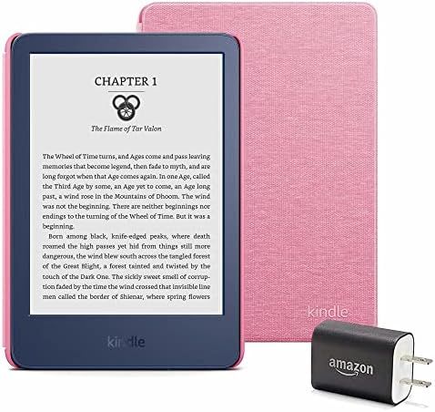 Kindle Essentials Bundle including Kindle (2022 release) - Denim - Without Lockscreen Ads, Fabric... | Amazon (US)