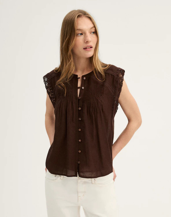 Lace-Trim Sleeveless Top | Madewell