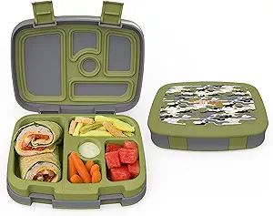 Bentgo Kids Prints (Camouflage) - Leak-Proof, 5-Compartment Bento-Style Kids Lunch Box – Ideal ... | Amazon (US)