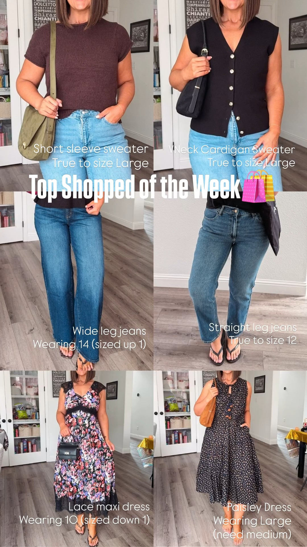 Top Shopped of the Week!

Dress, 10 (sized down 1) Straight leg jeans, 12 Wide leg jeans, 14 (sized up 1) Shoes, true size 10 All tops, large Paisley dress, large (need a medium) 

Courtney Hamilton, fall favorites, fall fashion, midsize fashion

#LTKootd #LTKSeasonal #LTKMidsize

#LTKootd #LTKMidsize #LTKSeasonal