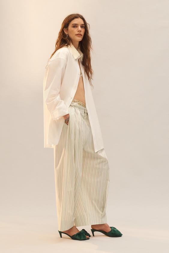 LIMITED EDITION LACE COLLAR POPLIN SHIRT | Zara US