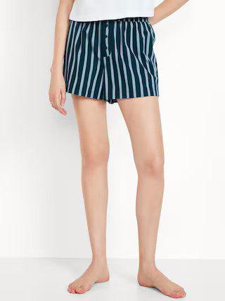 Poplin Boxer Pajama Shorts | Old Navy (US)