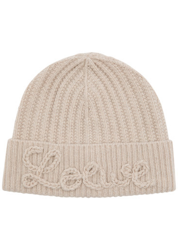 Logo-appliqué ribbed wool beanie | Harvey Nichols