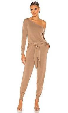 MAJORELLE Charlotte Jumpsuit in Taupe from Revolve.com | Revolve Clothing (Global)