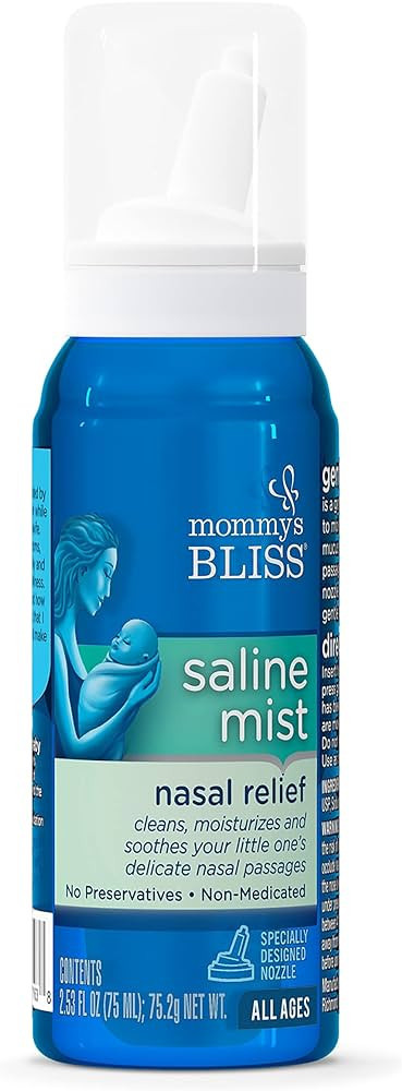 Mommy's Bliss Soothing Saline Mist Nasal Relief, Non-Medicated and No Preservatives - 2.53 FL OZ ... | Amazon (US)