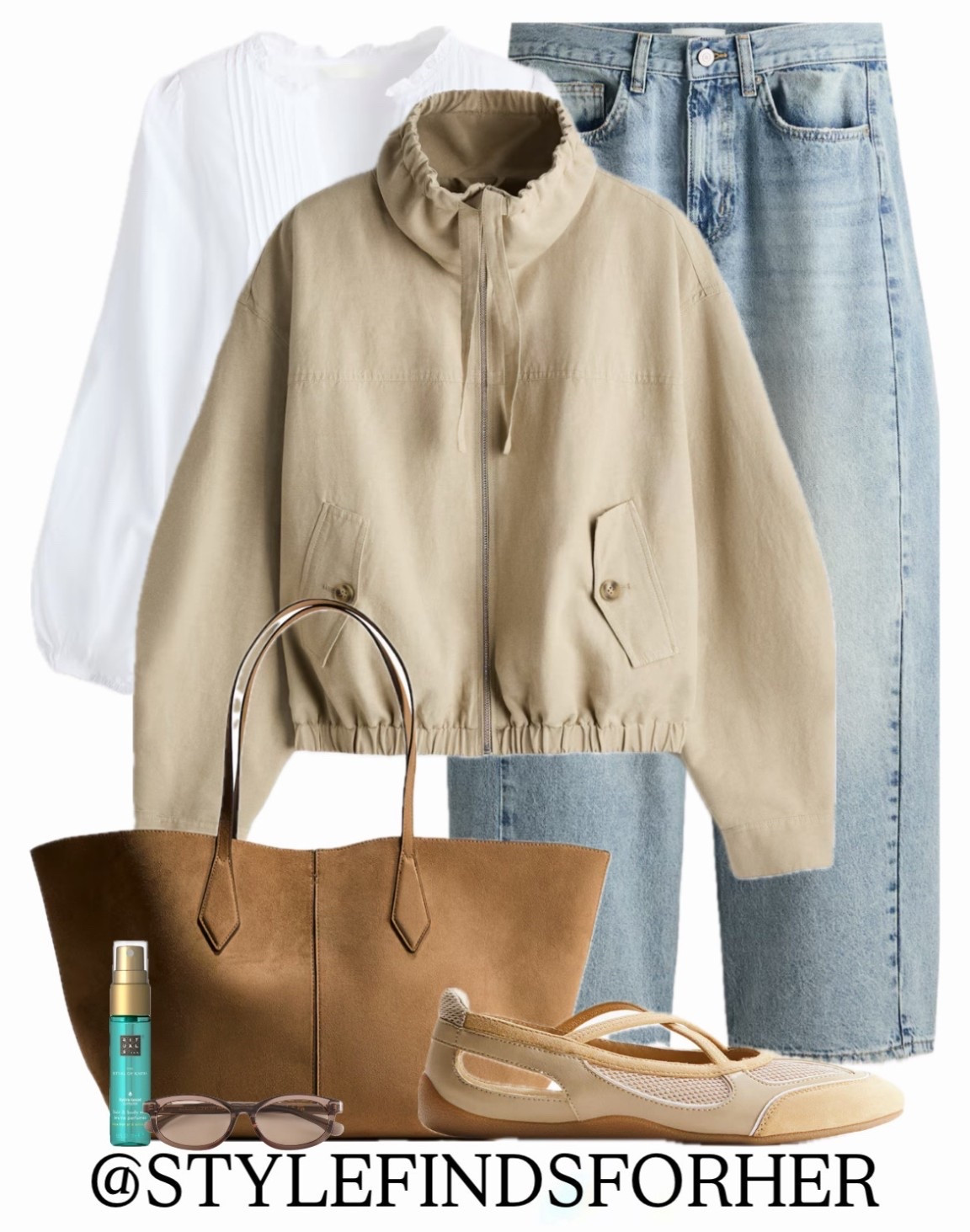 🚨15% off this whole outfit🚨
linen jacket, my favourite jeans and those ballet trainers that are sneaking into fashion 🫶🏻

comment SHOP for outfit links sent straight to your DM’s ✨ 

Funnel neck tie waist barrel jeans long leg blouse white lace suede sneakers shoes rituals gold silver bag pockets denim spring outfit fashion high street 



#LTKjeans #LTKspring #LTKstyletip