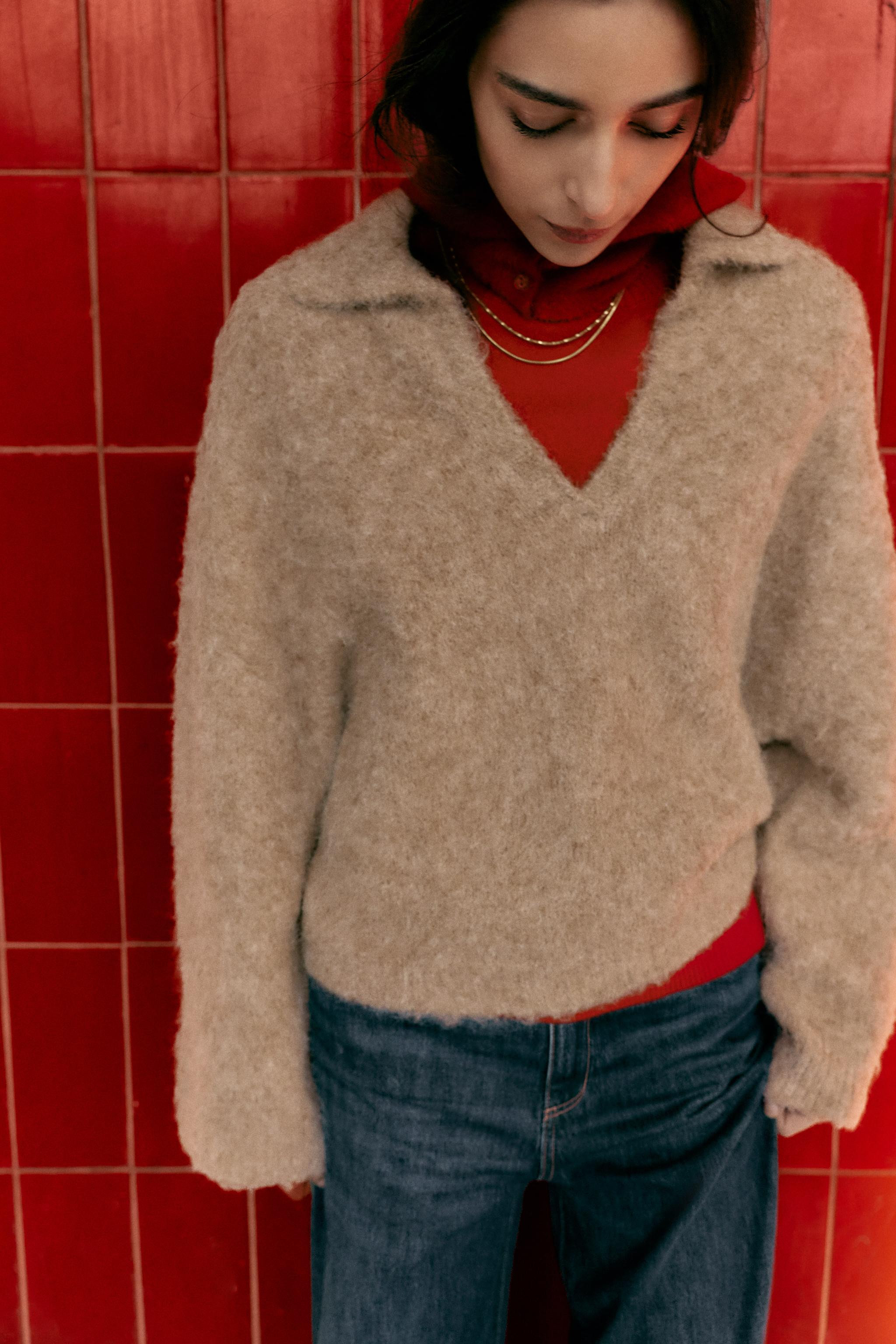 BRUSHED EFFECT KNIT JUMPER | Zara US