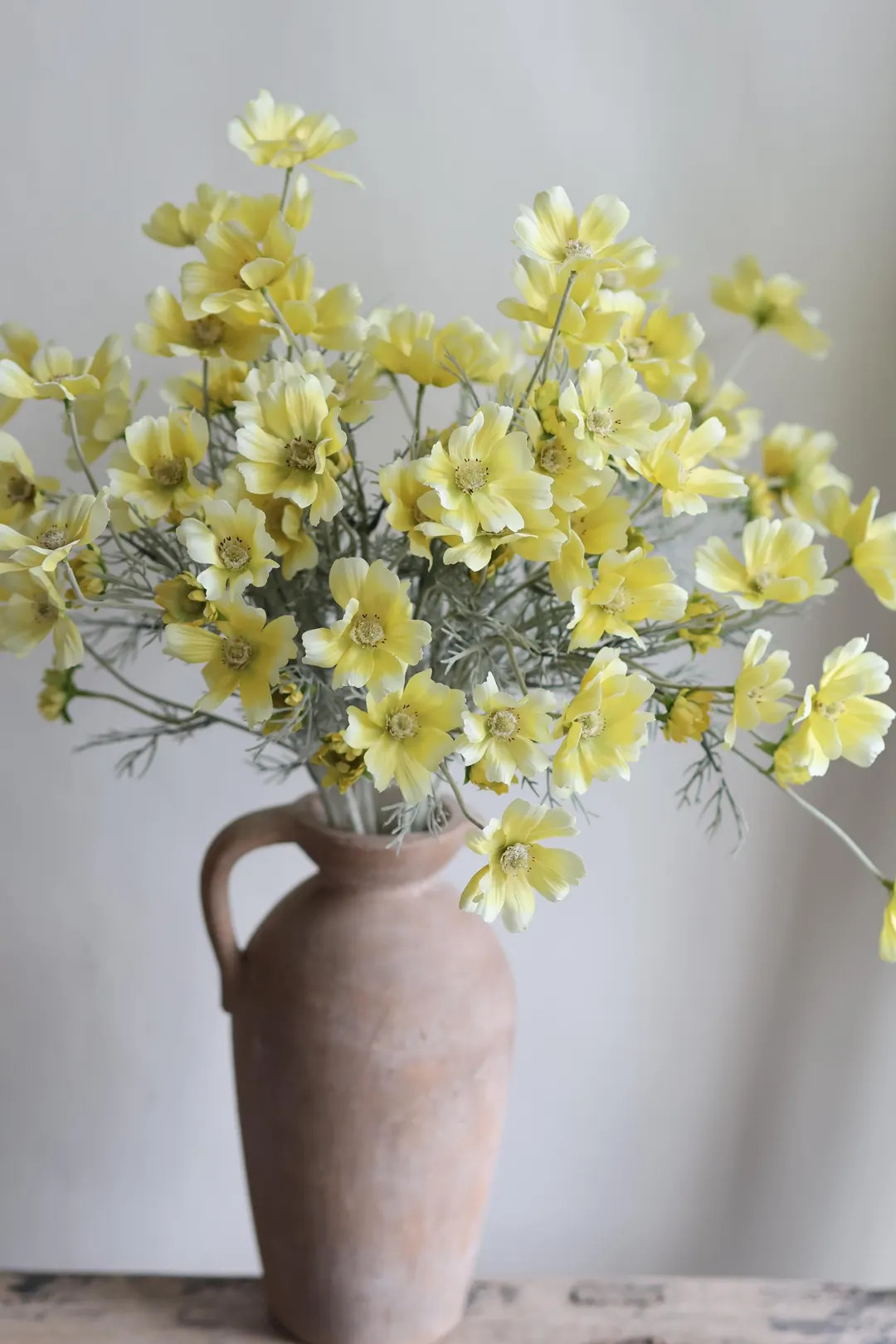 Artificial Cosmos Flower Branch: Pastel Yellow Faux Wildflower, DIY Wedding Home Decor | Etsy (US)