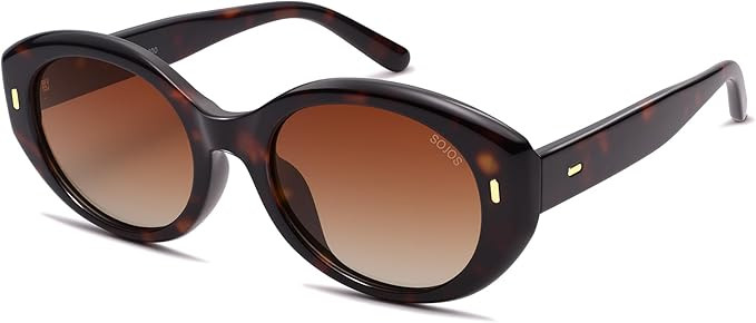 SOJOS Trendy Oval Polarized Sunglasses for Women Classic Round Retro UV Protection Shade SJ2675 | Amazon (US)