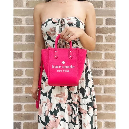 Kate Spade New York Ella Mini Top Zip Tote Crossbody Bikini Pink White Logo | Walmart (US)