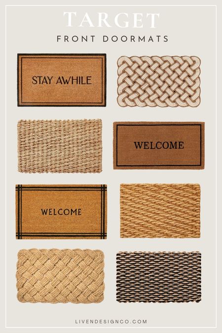 Target front doormat. Front door decor. Coir doormat. Welcome mat. Door mat. Rope doormat. Braided doormat. 

#LTKSeasonal #LTKhome #LTKfindsunder50